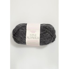 Mini alpakka, M�rk gr�meleret